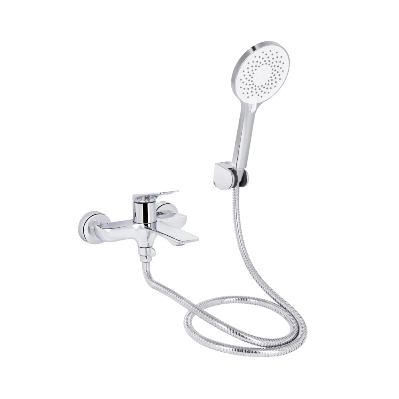 Qtap Vlasta New Змішувач для ванни Chrome (k35) з душовим гарнітуром QTVLA259CRM45642