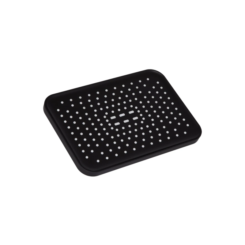 Лійка для верхнього душу Qtap Hlavova 260x180 мм прямокутна Black Matt