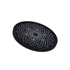 Лійка для верхнього душу Qtap Hlavova D 230 мм округла Black Matt