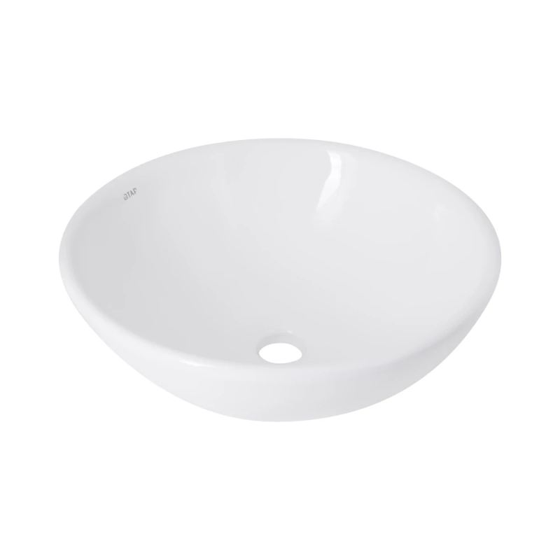 Qtap Owl Раковина накладная 400x400x155 мм, White, круглая, без донного клапана QT1911K53WN