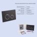 Підвісний унітаз Qtap Crow Rimless + комплект інсталяції Nest 4 в 1 (кругла клавіша Black mat)