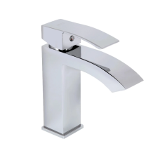 Qtap Swan Cascada Змішувач для раковини низький Chrome (k35) QTSWA270CRM45564