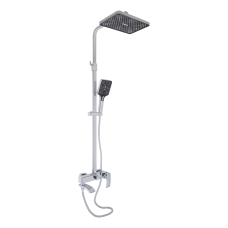 Qtap Swan Cascada Душова система універсальна на три споживачі (з виливом) QTSWA111CRM45566 Chrome