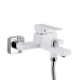 Qtap Gemini Змішувач для ванни Chrome/White (k35) з душовим гарнітуром QTGEM259CRW45683