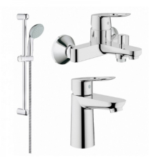 Набір змішувачів для умивальника, ванни та душова стійка S-Size Grohe BauLoop 123214S