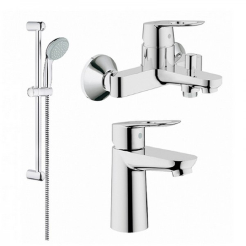 Набір змішувачів для умивальника, ванни та душова стійка S-Size Grohe BauLoop 123214S
