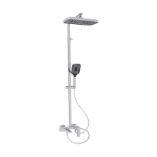 Qtap Gemini Душова система для ванни Chrome (k35) на три споживачі (з виливом) QT51103KNC