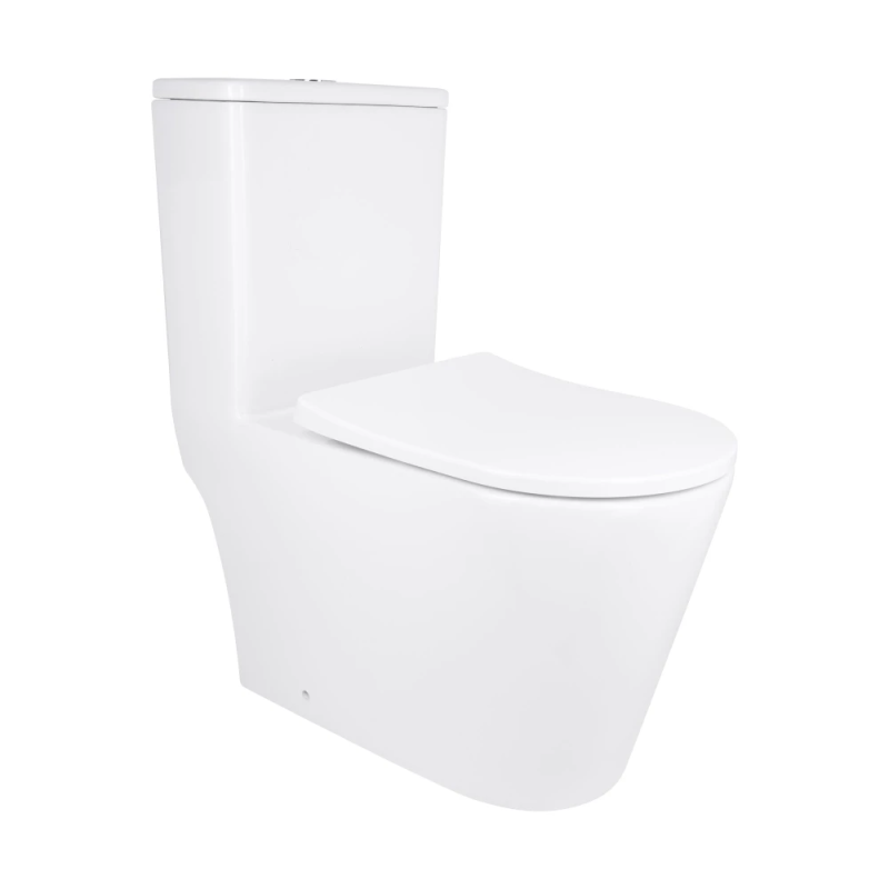 Qtap Swan Унітаз-моноблок підлоговий Ultra Quiet 680×360×813 мм, White, із сидінням Slim Duroplast/Soft-close