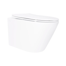 Qtap Swan Унітаз підвісний Ultra Quiet 485×360×320 мм, White, із сидінням Slim Duroplast/Soft-close/Quick R