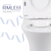 Qtap Presto Унітаз підлоговий Rimless 665×345×770 мм, White, із сидінням Slim Duroplast/Soft-close/Quick Rel