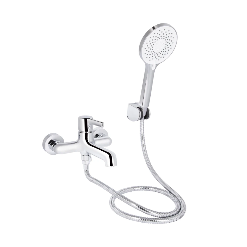 Qtap Cardinal Змішувач для ванни Chrome (k35) з душовим гарнітуром QTCAR259CRM45656