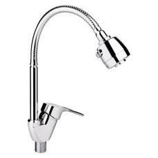 Lidz Agata 008F4 Змішувач для кухні Chrome (k40) з гнучким виливом LDAGA008F4CRM35126