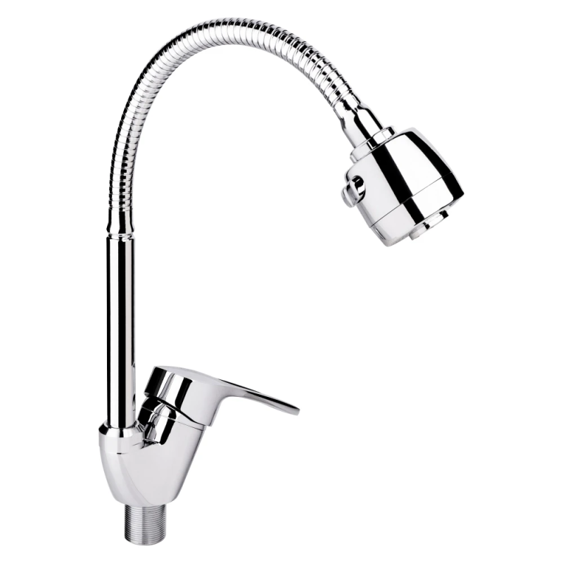 Lidz Agata 008F4 Змішувач для кухні Chrome (k40) з гнучким виливом LDAGA008F4CRM35126