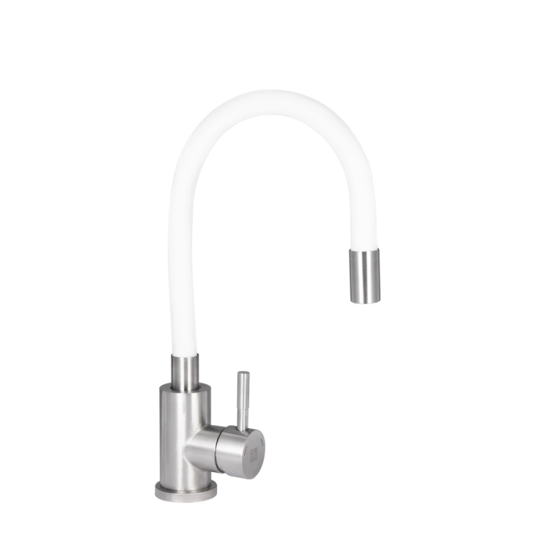 Lidz Aria 015F3 Змішувач для кухні White (k35) з гнучким виливом LDARI015F3WHI43362