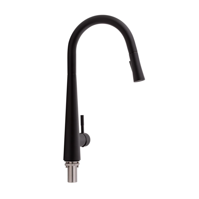 Qtap Evicka Змішувач для кухні Matt Black (k35) з висувним виливом QTEVI9135103UB