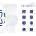 Qtap Aries Унітаз підлоговий Rimless 620×360×800 мм, White, із сидінням Slim Duroplast/Soft-close/Quick Rele
