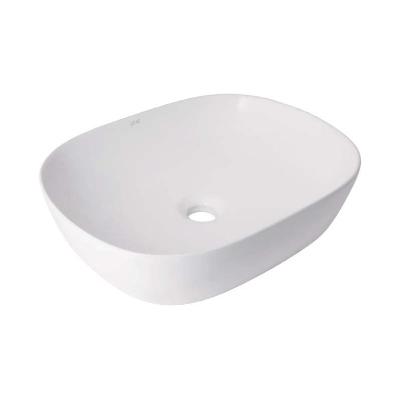 Qtap Aquarius Раковина накладна 470x380x120 мм, White, прямокутна, без донного клапана QT21116302W