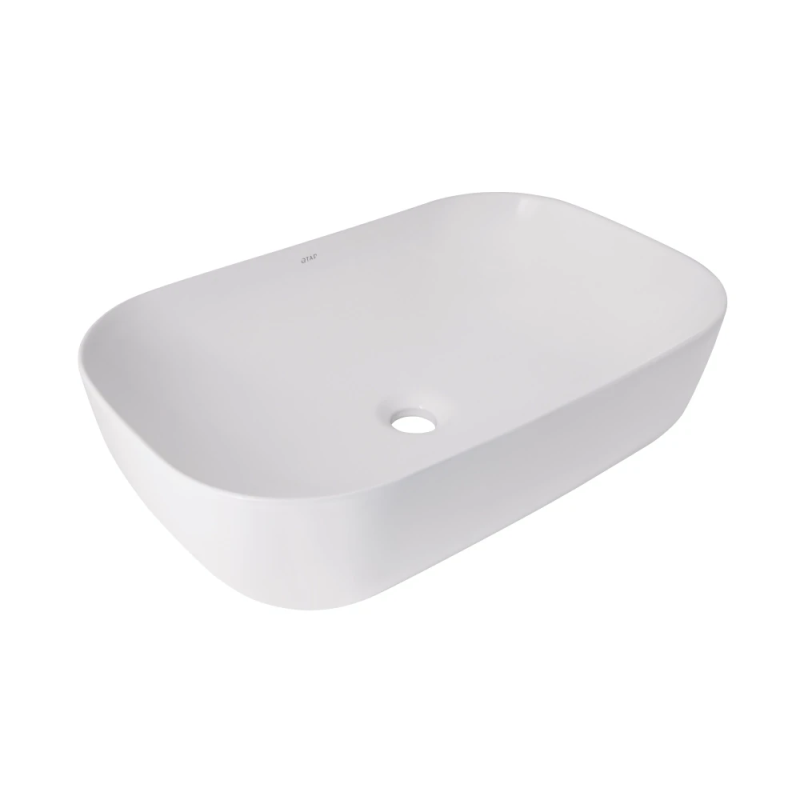Qtap Robin Раковина накладна 600x390x150 мм, White, прямокутна, без донного клапана QT13112143PW