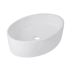 Qtap Kolibri Раковина накладна 500x360x140 мм, White, овальна, без донного клапана QT10116065W