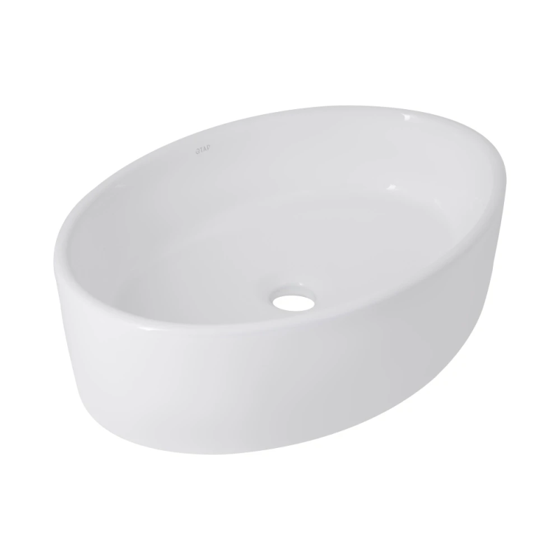 Qtap Kolibri Раковина накладна 500x360x140 мм, White, овальна, без донного клапана QT10116065W