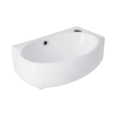 Qtap Leo Раковина підвісна 430x285x160 мм, White, права, овальна, без донного клапана QT11111008LW