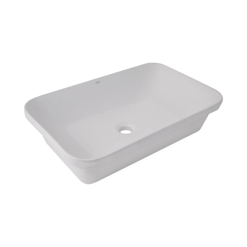 Qtap Scorpio Раковина врізна 615x390x150 мм, White, прямокутна, без донного клапана QT1411K491WN