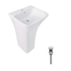 Раковина підлогова Qtap Crow: моноблок 445x420x840 мм White + Донний клапан PU02O