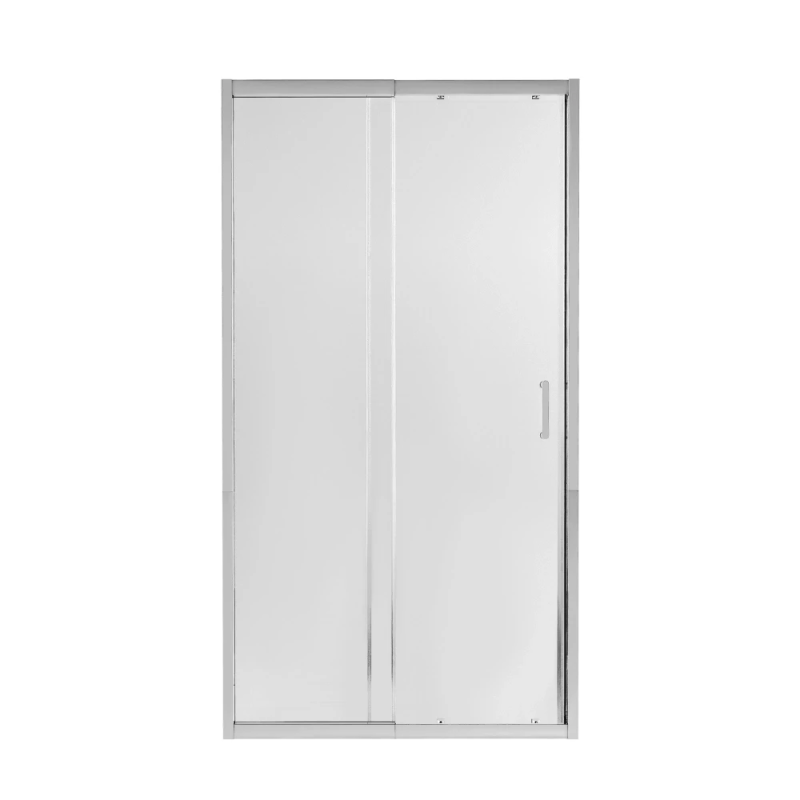 Qtap Taurus Двері в нішу CRM201-11.C6, скло 6 мм Clear, CalcLess, профіль, що регулюється 97-108x185 см, розсувні