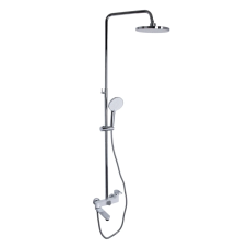 Qtap Jay Душова система універсальна Chrome/White (k35) на три споживачі (з виливом) QTJAY111CRW45555