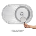 Lidz 7750 Мийка для кухні Satin 0,6 мм
