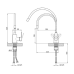 Lidz Vida 015F3 Змішувач для кухні Grey (k35) з гнучким виливом LDVID015F3GRE43356