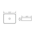 Qtap Tern раковина прямокутна накладна з донним клапаном 600x405x110mm WHITE