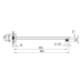 Кронштейн верхнього душу Trubice 400NB-1 Black Qtap