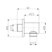 Qtap Spojecti Під“єднання для шланга Matt Black, округле QTCRBB030