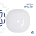 Qtap Kolibri Раковина накладна 400x400x140 мм, White, квадратна, без донного клапана QT10116303W