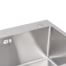Lidz Handmade H7843 Мийка для кухні з двома чашами інтегрована Brushed Steel 3,0/1,0 мм