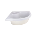 Lidz Душовий піддон KAPIELKA ST80x80x41, високий, напівкруглий, з панеллю, діаметр слива 52 мм