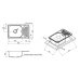 Lidz 6642 Мийка для кухні 0.8 мм Micro Decor (180)