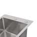 Мийка для кухні вбудована Handmade H4050 (LDH4050BRU39258) Brushed Steel 3,0/1,0 мм Lidz