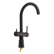Qtap Kuchyne Змішувач для кухні Matt Black (k35) з під“єднанням для питної води QTKUC92102UB