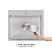 Мийка для кухні вбудована Handmade H5045 (LDH5045BRU35383) Brushed Steel 3,0/1,0 мм Lidz