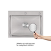 Lidz Handmade H5845 Мойка для кухни интегрированная Brushed Steel 3,0/1,0 мм