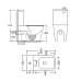 Stenava Унітаз підлоговий Rimless 640×370×810 мм, White, із сидінням Slim Duroplast/Soft-close/Quick Release