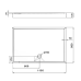 Lidz Душовий піддон KAPIELKA ST120x80х14 низький, прямокутний, діаметр слива 52 мм