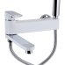 Qtap Jay Змішувач для ванни Chrome/White (k35) з поворотним виливом і душовим гарнітуром QTJAY260CRW45554