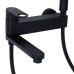 Qtap Jay Смеситель для ванны Matt Black (k35) с поворотным изливом и душевым гарнитуром QTJAY260BLM45548