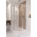 Qtap Leo Душова кабіна CRM10995-AC6, 90x90 см, п“ятикутна, скло 6 мм Clear, CalcLess, двостулкова, без підд