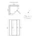Qtap Leo Душова кабіна CRM10995-AC6, 90x90 см, п“ятикутна, скло 6 мм Clear, CalcLess, двостулкова, без підд