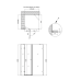 Qtap Capricorn Душова кабіна CRM1099SC6, 90x90 см, квадратна, скло 6 мм Clear, CalcLess, двостулкова, без по