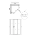 Qtap Scorpio Душевая кабина BLA10995-AC6, 90x90 см, пятиугольная, стекло 6 мм Clear, CalcLess, распашная, без поддона